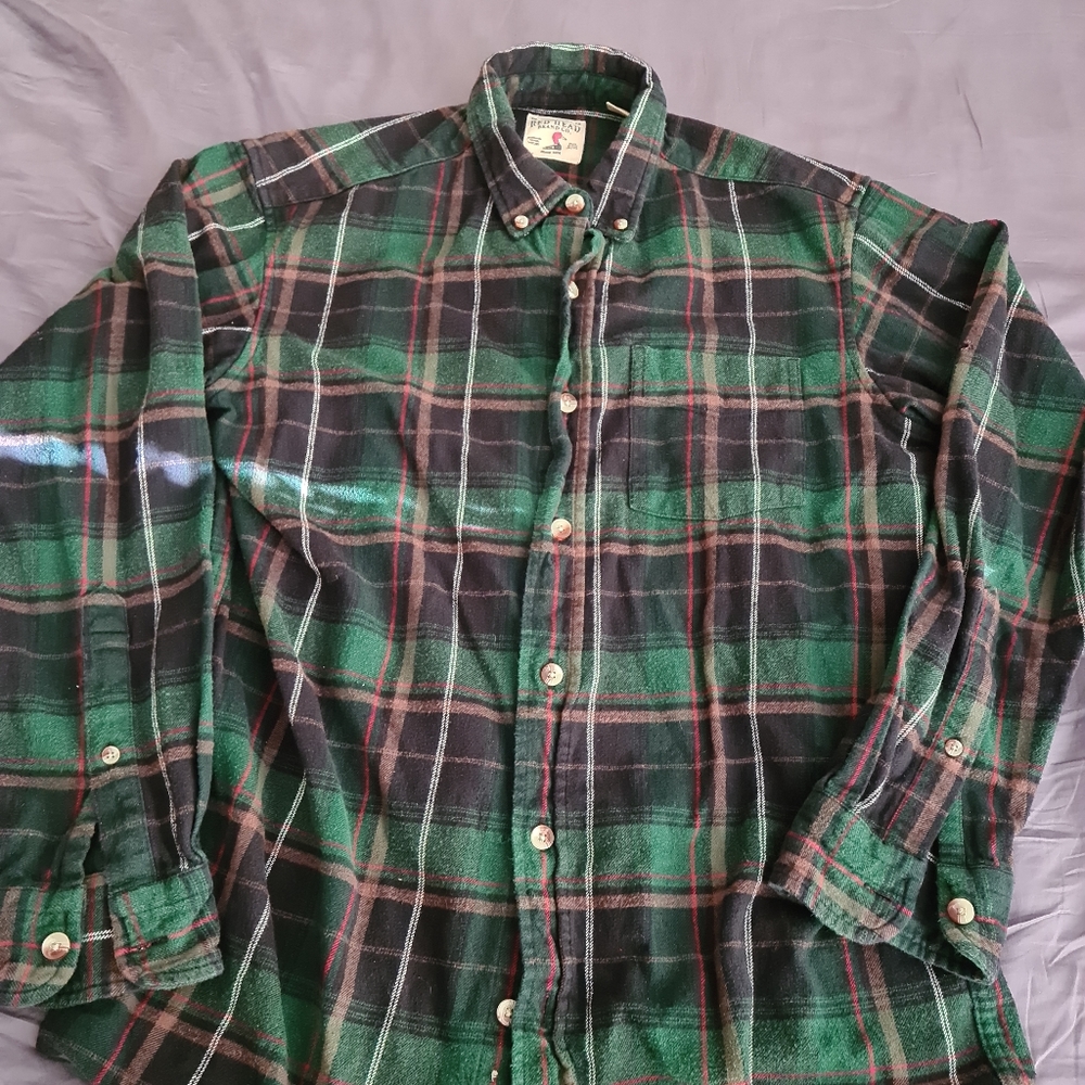 M Green Redhead Cotton Flannel